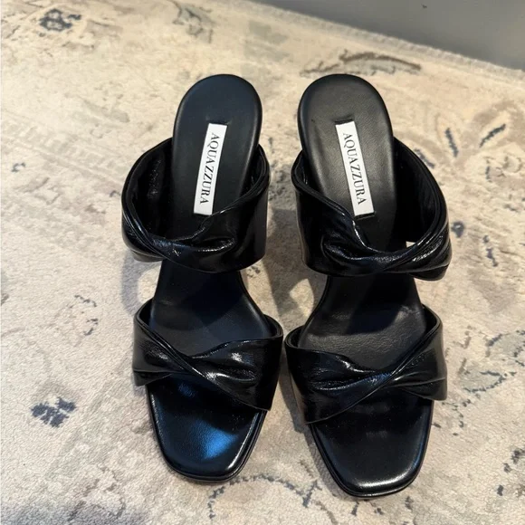 Aquazzura | Shoes | Aquazzura Black Patent Sandals 4 | Poshmark display picture 1